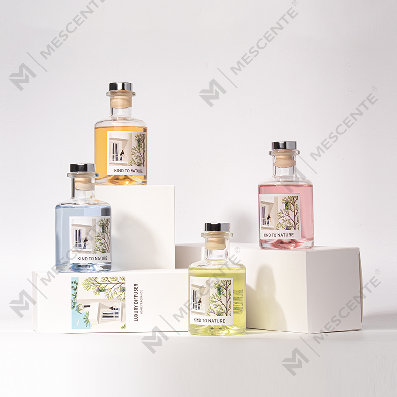 Difusor de láminas de aceite esencial de botella grande decorativo de lujo de M&Scent con juego de regalo de flores secas