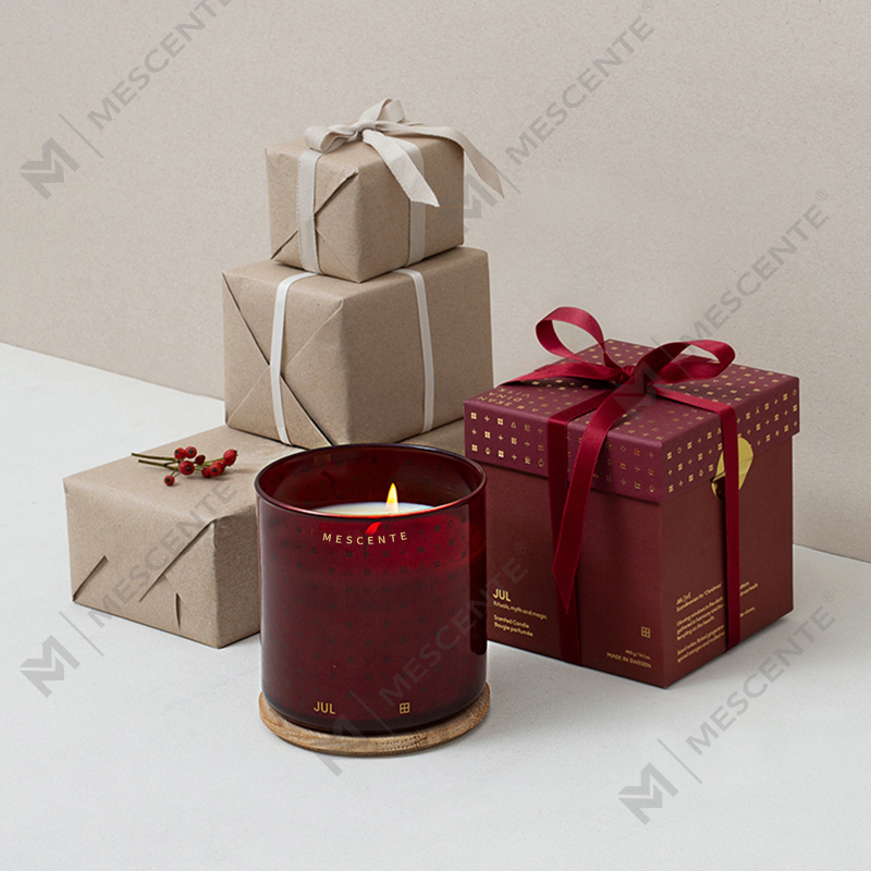 Velas de cera de soja perfumadas decorativas navideñas hechas a mano a medida de lujo de M&Scent con caja de regalo
