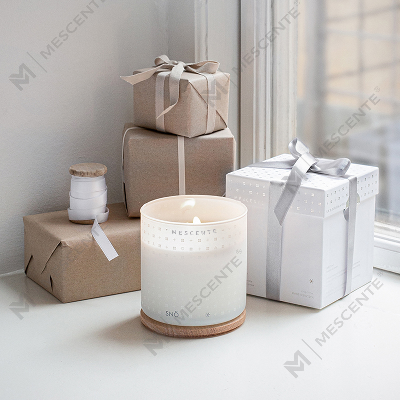 Velas de cera de soja perfumadas decorativas navideñas hechas a mano a medida de lujo de M&Scent con caja de regalo