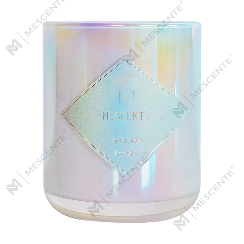 Frascos vacíos de vidrio transparente esmerilado blanco negro para velas de mecha con tapa