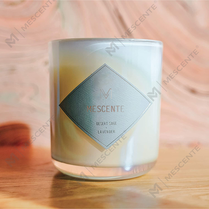 Frascos vacíos de vidrio transparente esmerilado blanco negro para velas de mecha con tapa