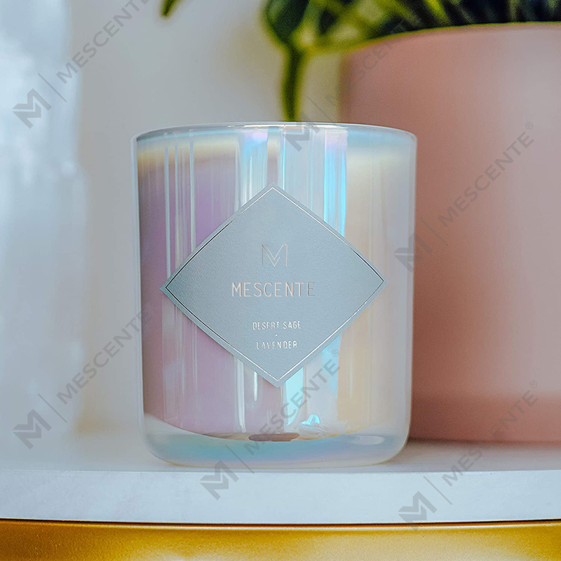 Frascos vacíos de vidrio transparente esmerilado blanco negro para velas de mecha con tapa