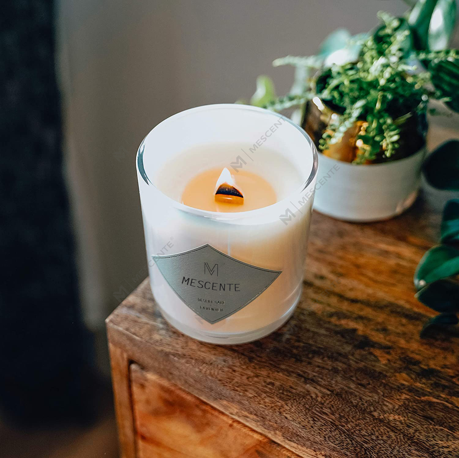 Frascos vacíos de vidrio transparente esmerilado blanco negro para velas de mecha con tapa