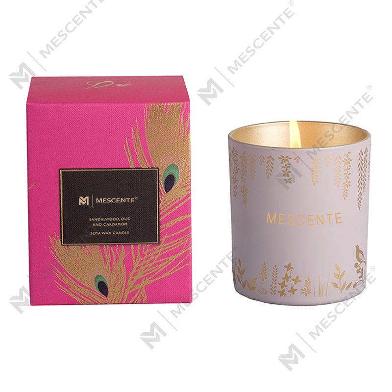 Velas de mecha de madera negra personalizadas de marca privada, lujo perfumado con cristales