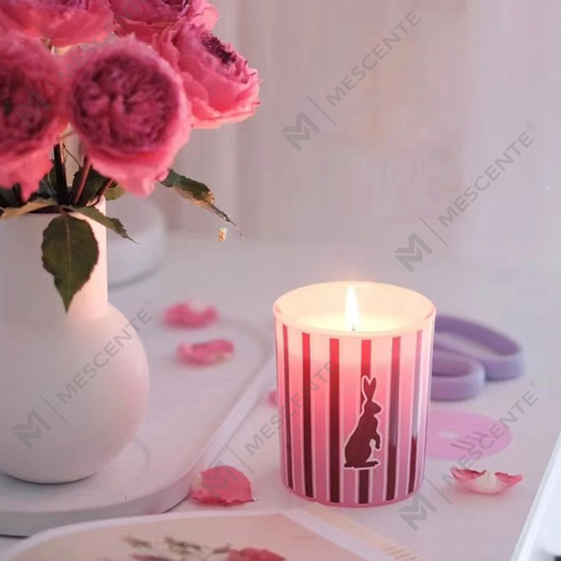 Frascos de vidrio de fragancia para el hogar de lujo personalizados al por mayor de M&Scent, velas de cera de soja perfumadas