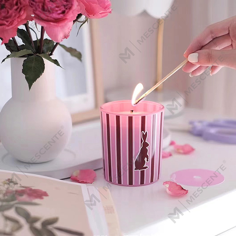 Frascos de vidrio de fragancia para el hogar de lujo personalizados al por mayor de M&Scent, velas de cera de soja perfumadas