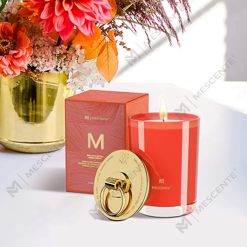 Velas perfumadas para bodas personalizadas con logotipo de cera de soja blanca de lujo de M&Scent, velas de campamento personalizadas