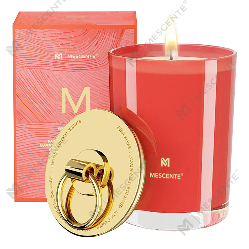 Velas perfumadas para bodas personalizadas con logotipo de cera de soja blanca de lujo de M&Scent, velas de campamento personalizadas