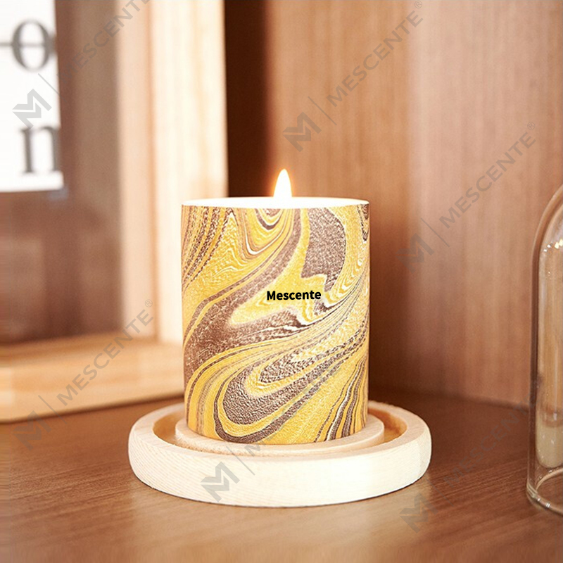 Vela aromática de mecha de madera con cera de soja perfumada de lujo personalizada y barata al por mayor de M&Scent