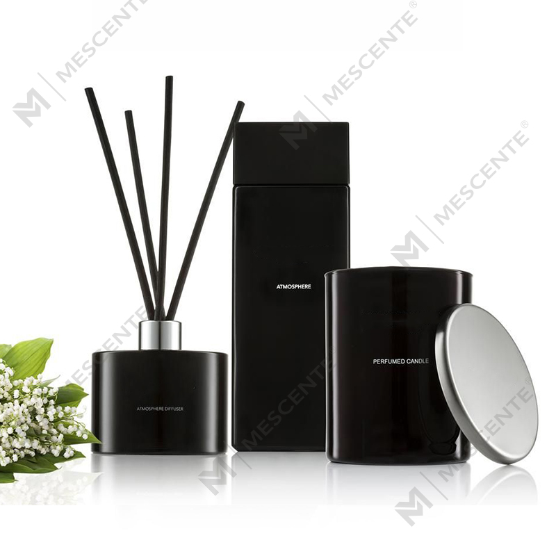 Aceites difusores de láminas de aromaterapia en botellas esmeriladas blancas de marca privada con caja A29148