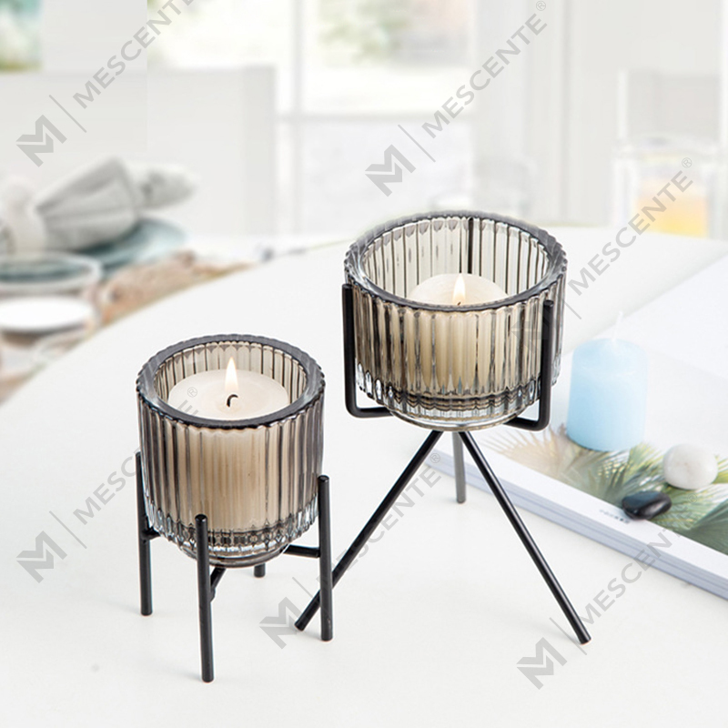 Portavelas de cristal para decoración de lujo de M&Scent, portavelas a granel