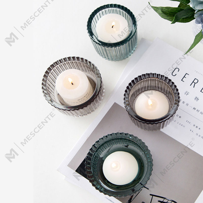 Portavelas de cristal para decoración de lujo de M&Scent, portavelas a granel