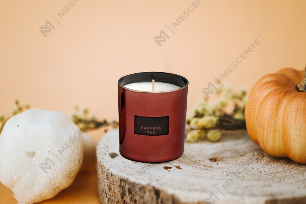 Vela de soja perfumada con cristal de espejo de gran capacidad de 540 g