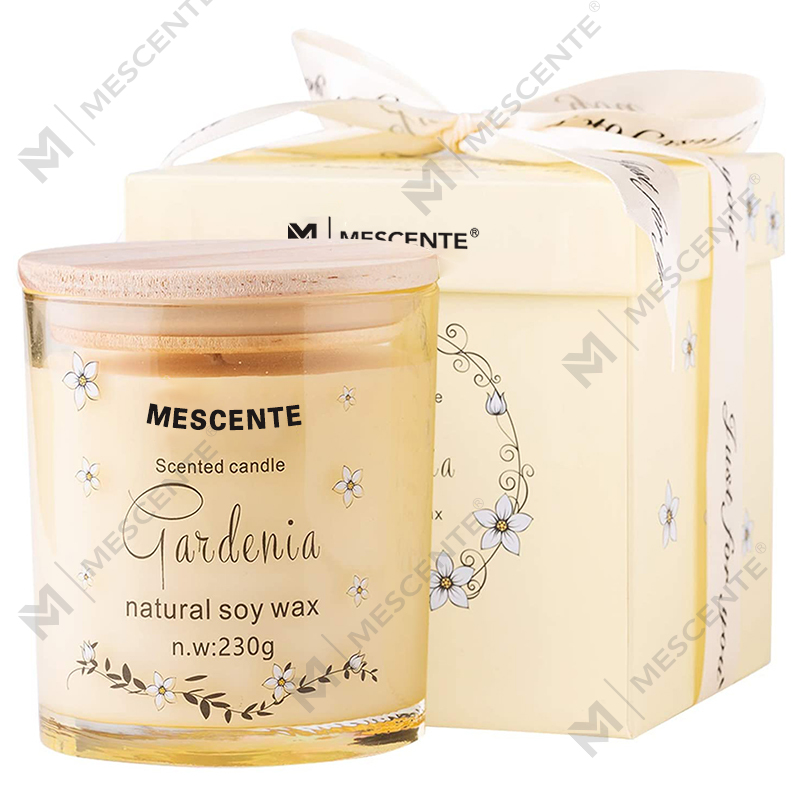 M&Scent Soporte de vidrio de lujo hecho a mano para cerámica espiritual Pilar Vela perfumada de vainilla con cristales