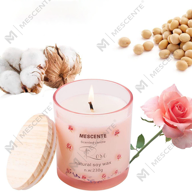 M&Scent Soporte de vidrio de lujo hecho a mano para cerámica espiritual Pilar Vela perfumada de vainilla con cristales