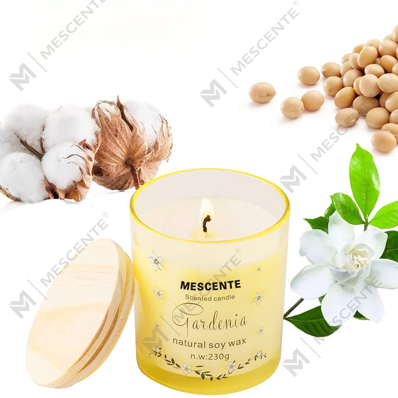 M&Scent Soporte de vidrio de lujo hecho a mano para cerámica espiritual Pilar Vela perfumada de vainilla con cristales