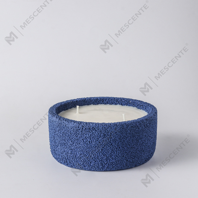 Velas de pilar espiritual con logotipo hecho a mano de lujo de M&Scent, vidrio perfumado con cristales, vela de 3 mechas