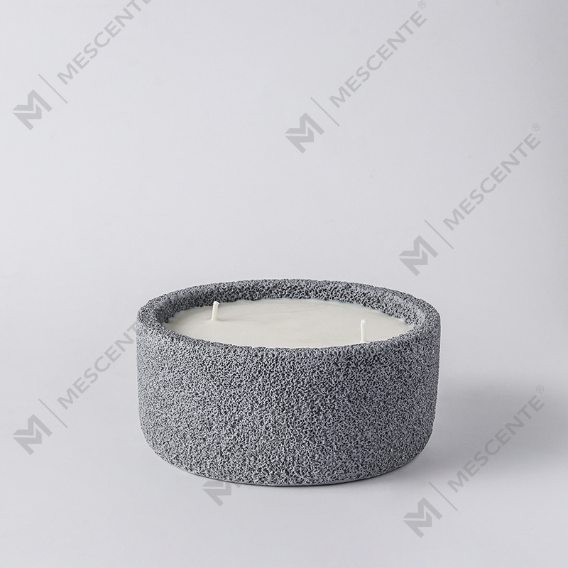 Velas de pilar espiritual con logotipo hecho a mano de lujo de M&Scent, vidrio perfumado con cristales, vela de 3 mechas