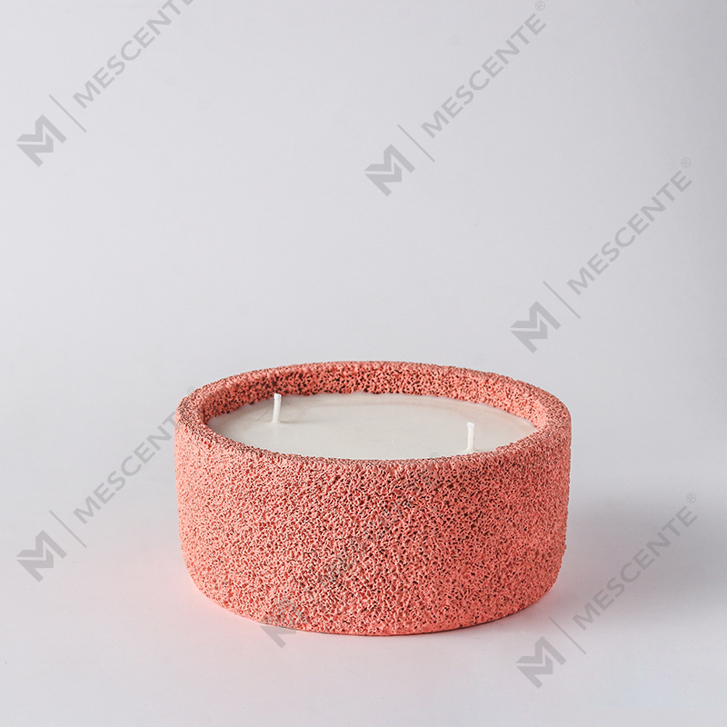 Velas de pilar espiritual con logotipo hecho a mano de lujo de M&Scent, vidrio perfumado con cristales, vela de 3 mechas