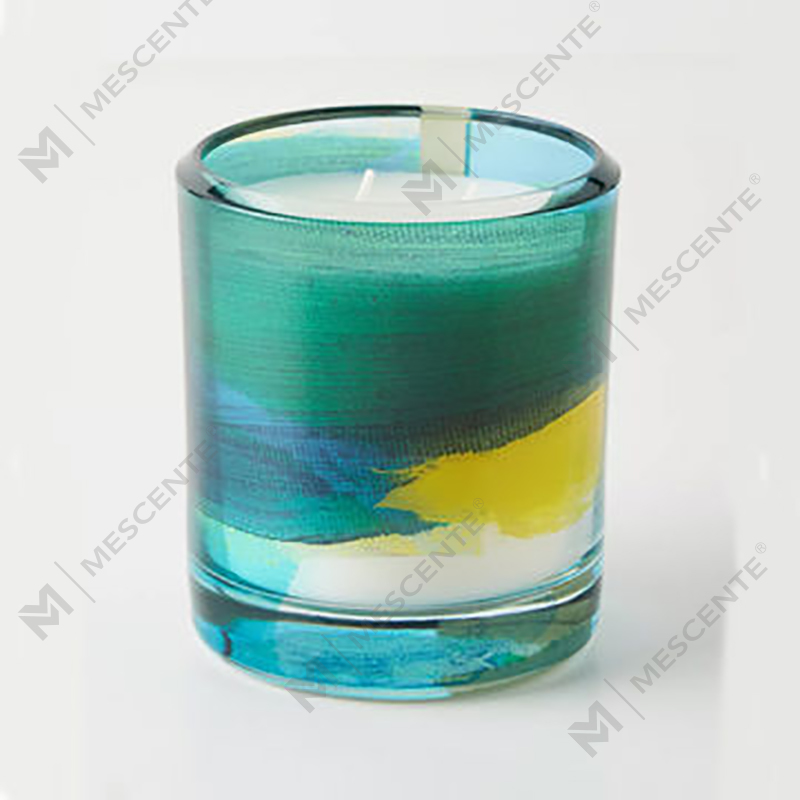Velas de cera de soja con aroma a cristal y vidrio negro al por mayor de decoración personalizada de lujo de M&Scent