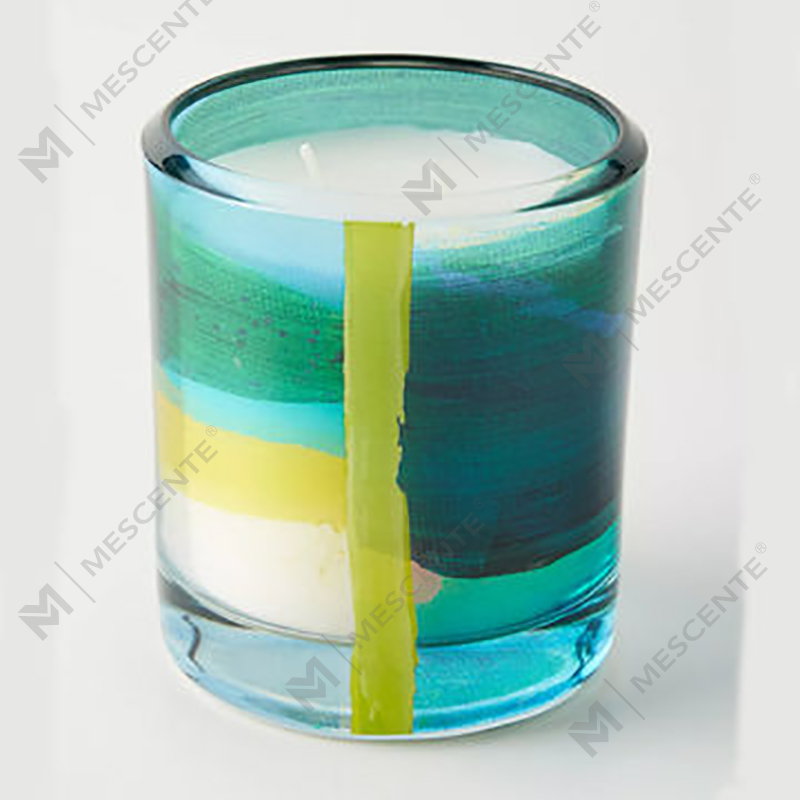 Velas de cera de soja con aroma a cristal y vidrio negro al por mayor de decoración personalizada de lujo de M&Scent