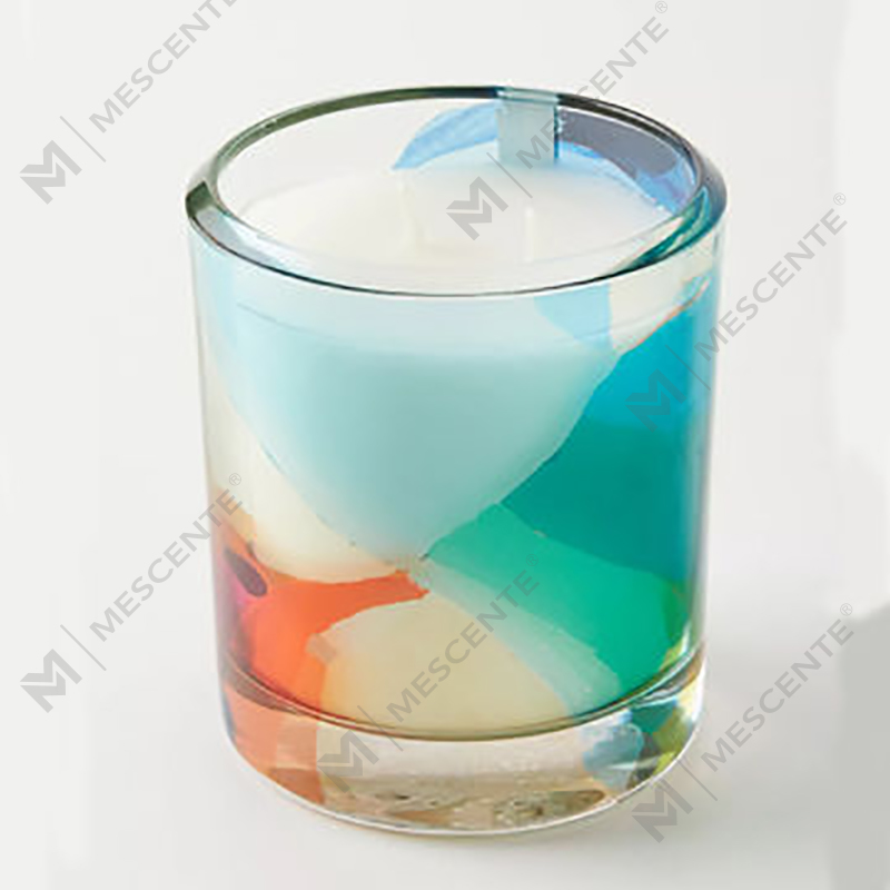 Velas de cera de soja con aroma a cristal y vidrio negro al por mayor de decoración personalizada de lujo de M&Scent