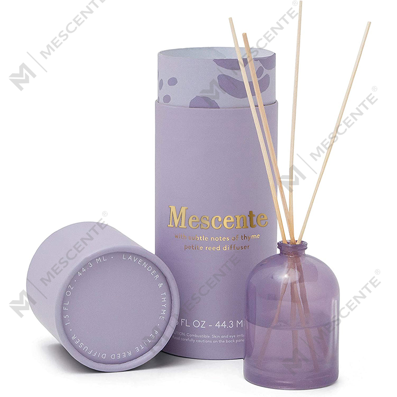 Difusor de láminas líquidas de marca privada con forma de flor y botella de vidrio de oro rosa grande personalizado de lujo de M&Scent con caja de regalo