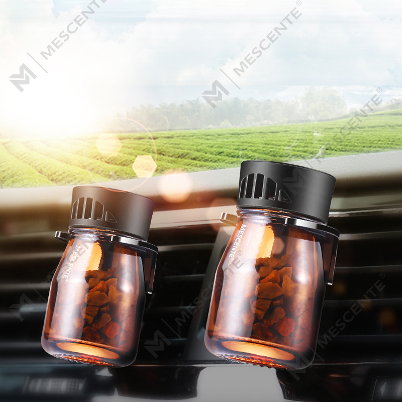 Mini botellas ambientadoras para coche con logotipo personalizado orgánico de M&Scent, bomba de aire para coche