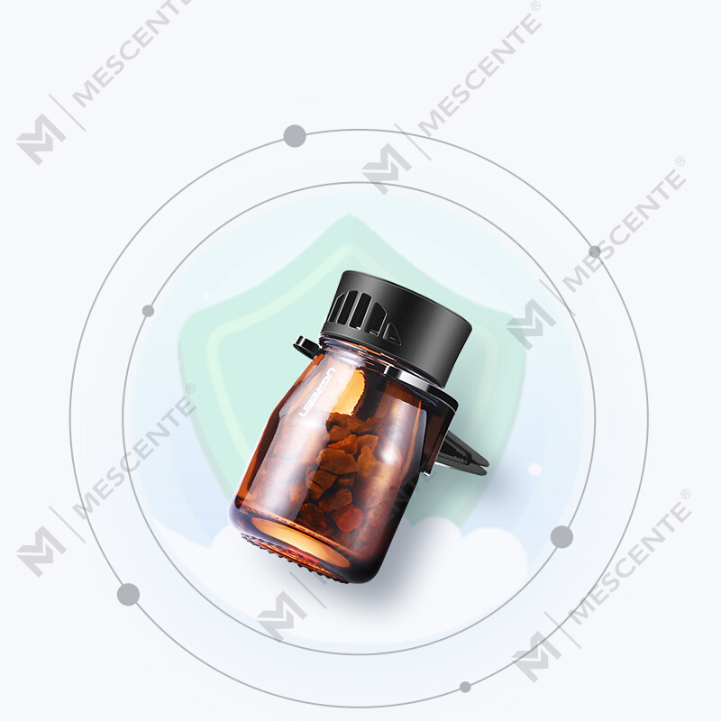 Mini botellas ambientadoras para coche con logotipo personalizado orgánico de M&Scent, bomba de aire para coche