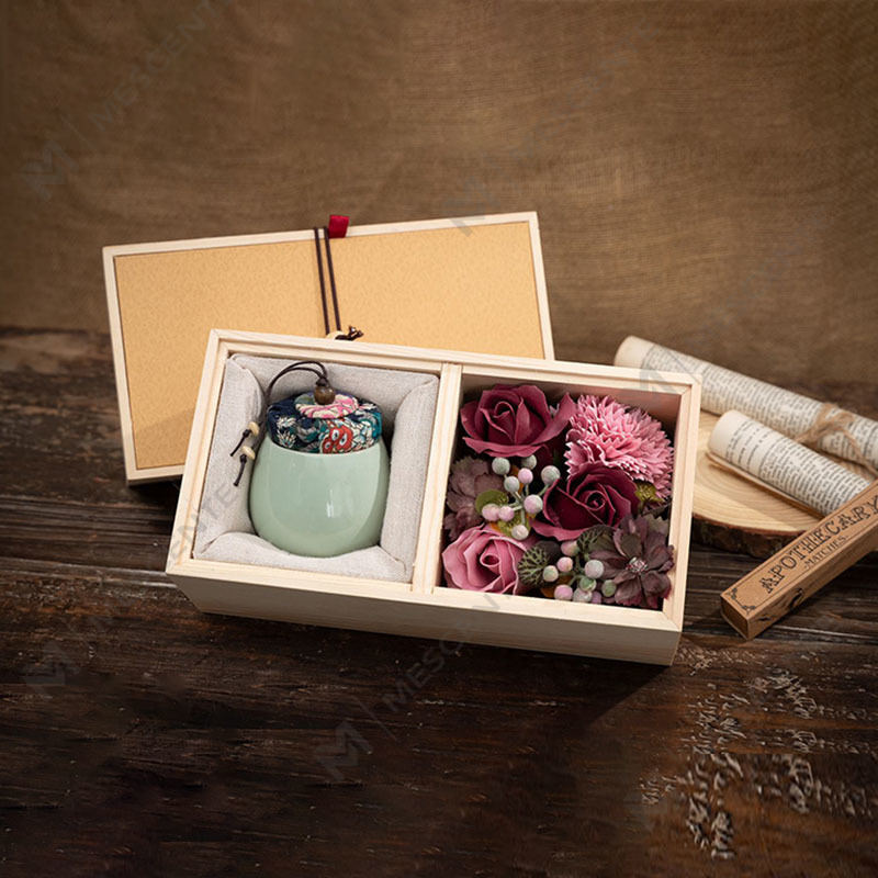 M&Scent Decoración de lujo Pedido al por mayor Pilar de cerámica Aromaterapia Vela de parafina