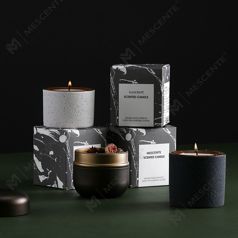 Vela de cera de soja perfumada Woodwick de lujo decorativa personalizada de M&Scent