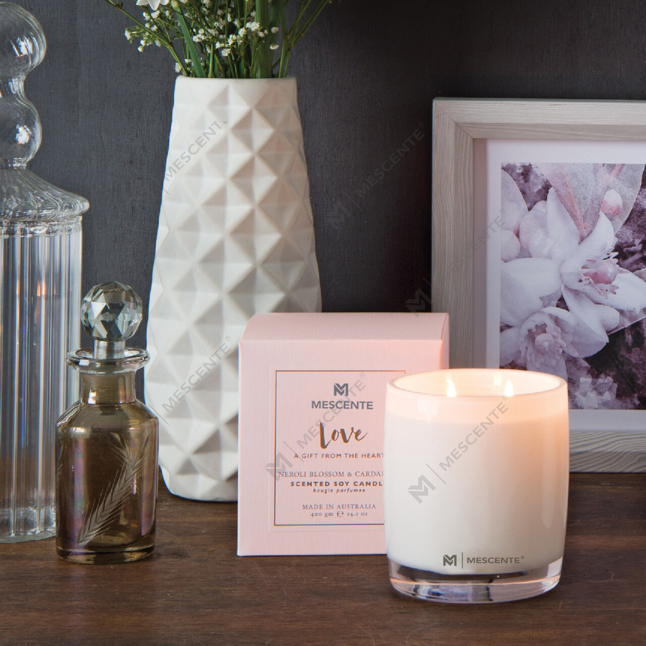 Juego de regalo difusor de láminas de aroma Home Essentials con botellas de vidrio grandes de M&Scent con palitos de ratán