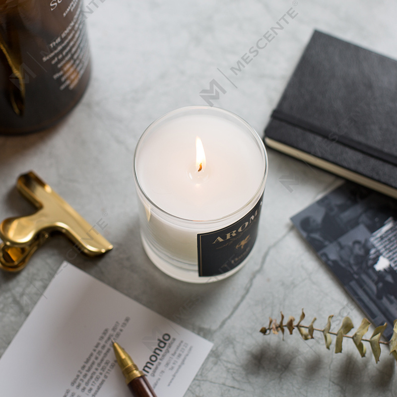 Vela de cera de soja perfumada de marca privada con masaje decorativo de lujo personalizado de M&Scent