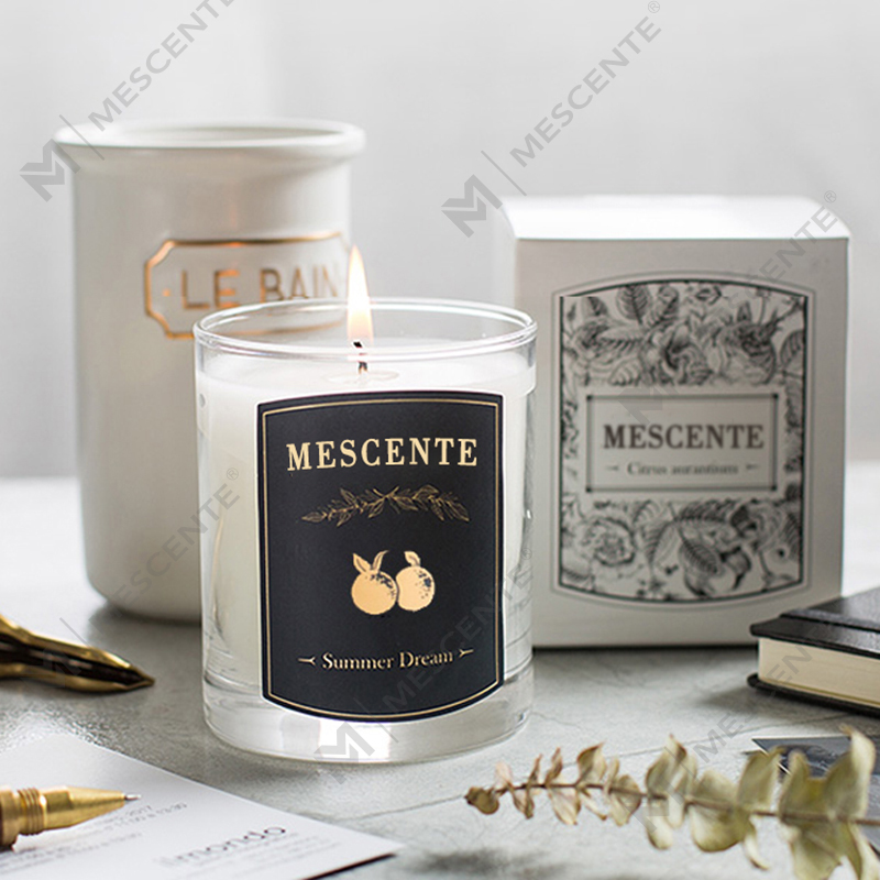 Vela de cera de soja perfumada de marca privada con masaje decorativo de lujo personalizado de M&Scent