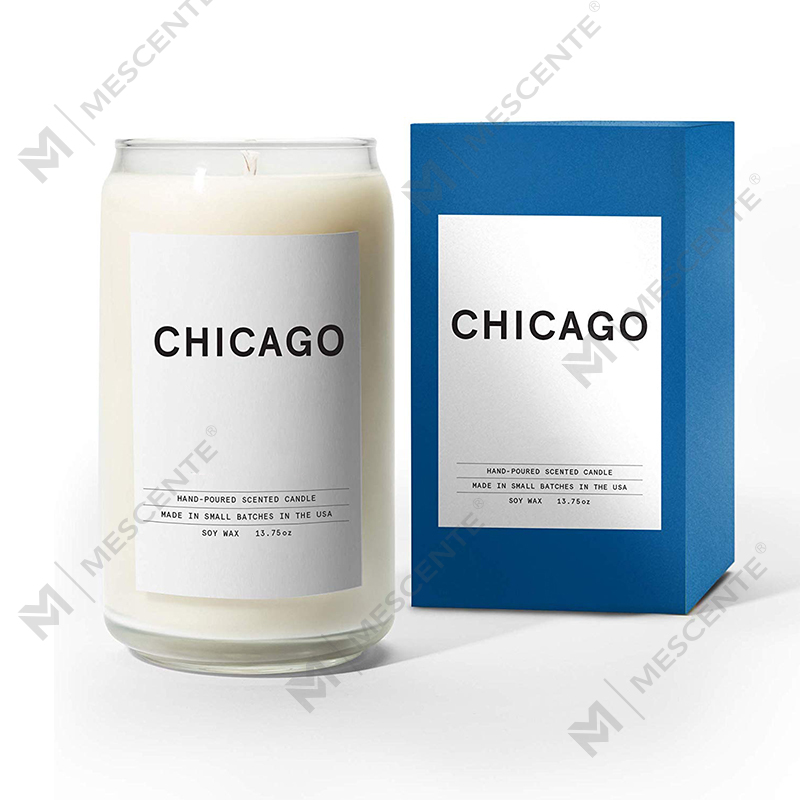 Velas de madera lechosas de cerámica orgánicas personalizadas de M&Scent, recipiente para velas