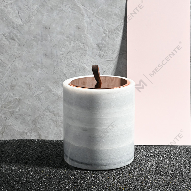 Velas de cera de soja con aroma a cristal y vidrio negro al por mayor de decoración personalizada de lujo de M&Scent