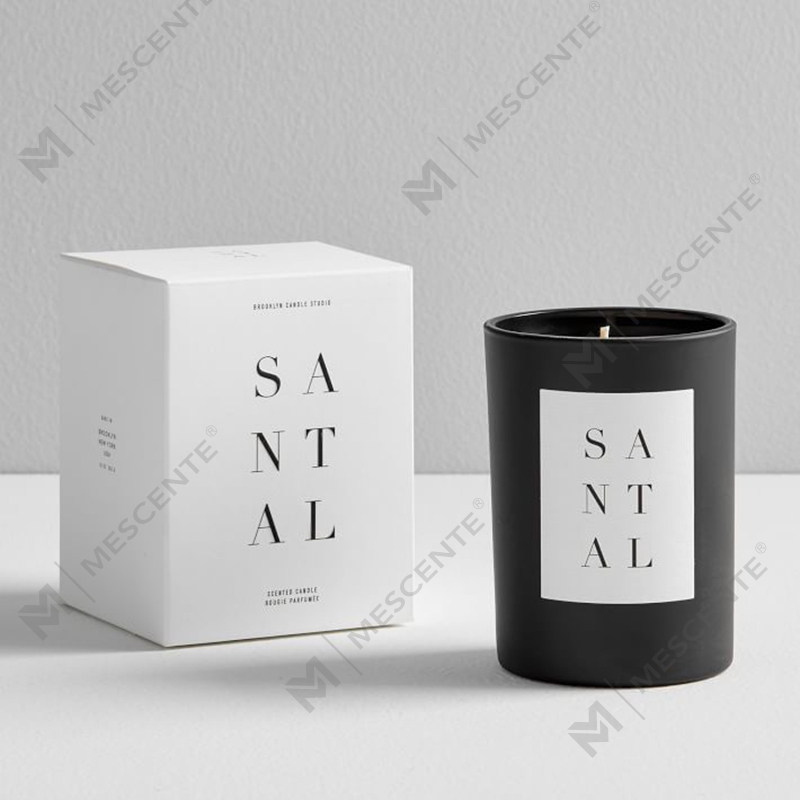 Vela de cera de soja perfumada con frasco de vidrio para decoración del hogar personalizada