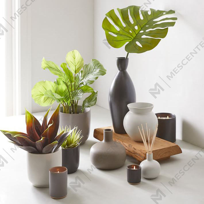  Juego de regalo de velas perfumadas de cerámica de lujo de marca privada personalizada A29218-Valores