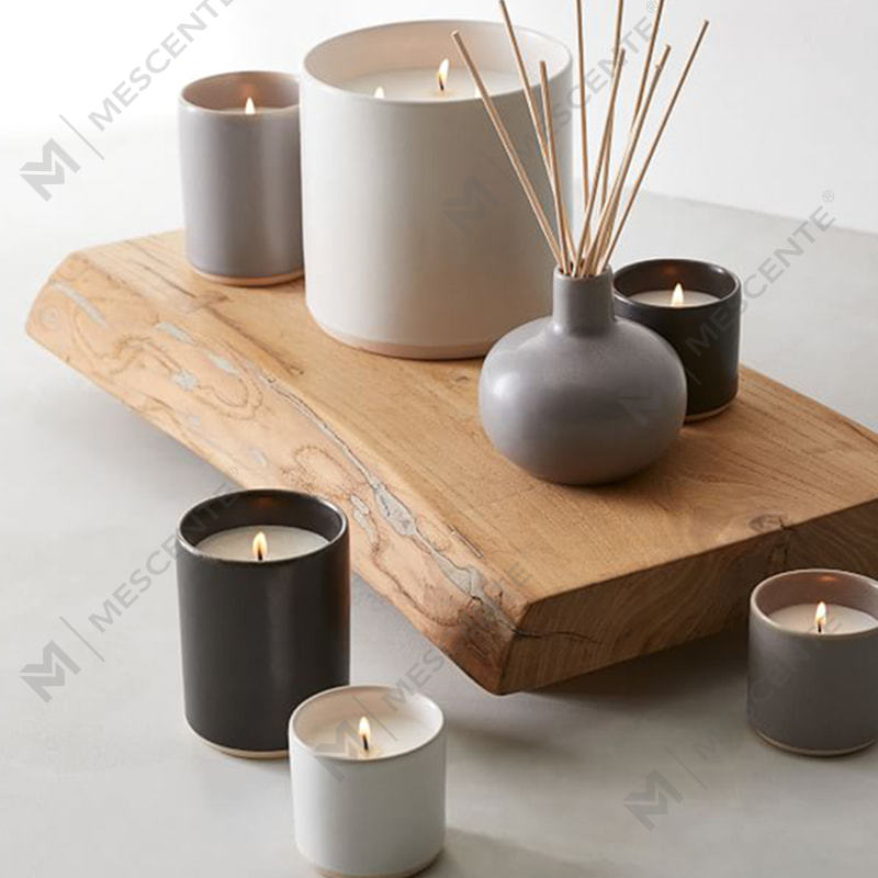 Frascos vacíos de lujo con aroma a cerámica para velas de soja a granel A29224-2-Valueables