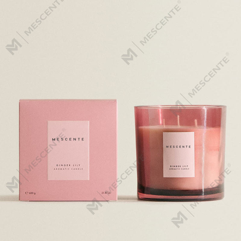 Velas de soja de lujo de 3 mechas personalizadas de M&Scent con tapa de madera A29273-1