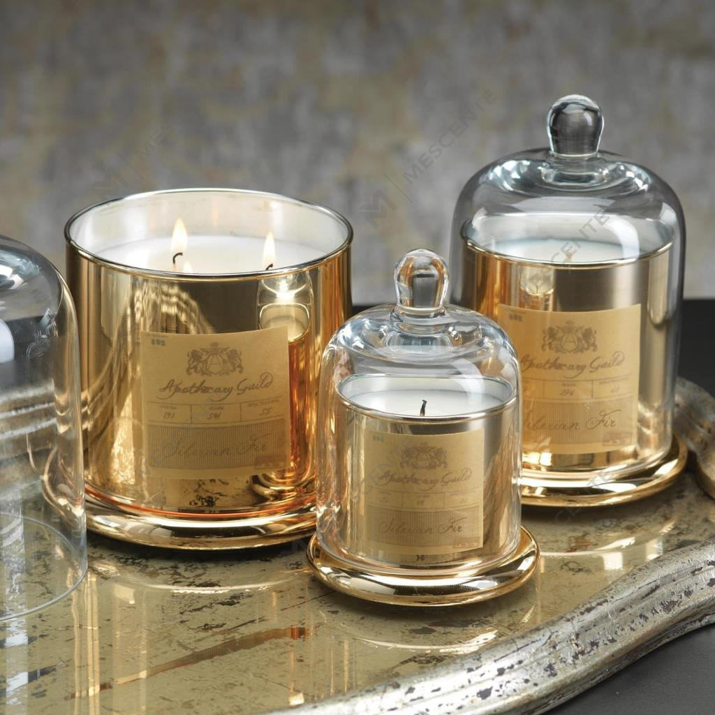 Vela perfumada decorativa con tapa de cúpula de vidrio para campana de boda romántica de M&Scent A29275