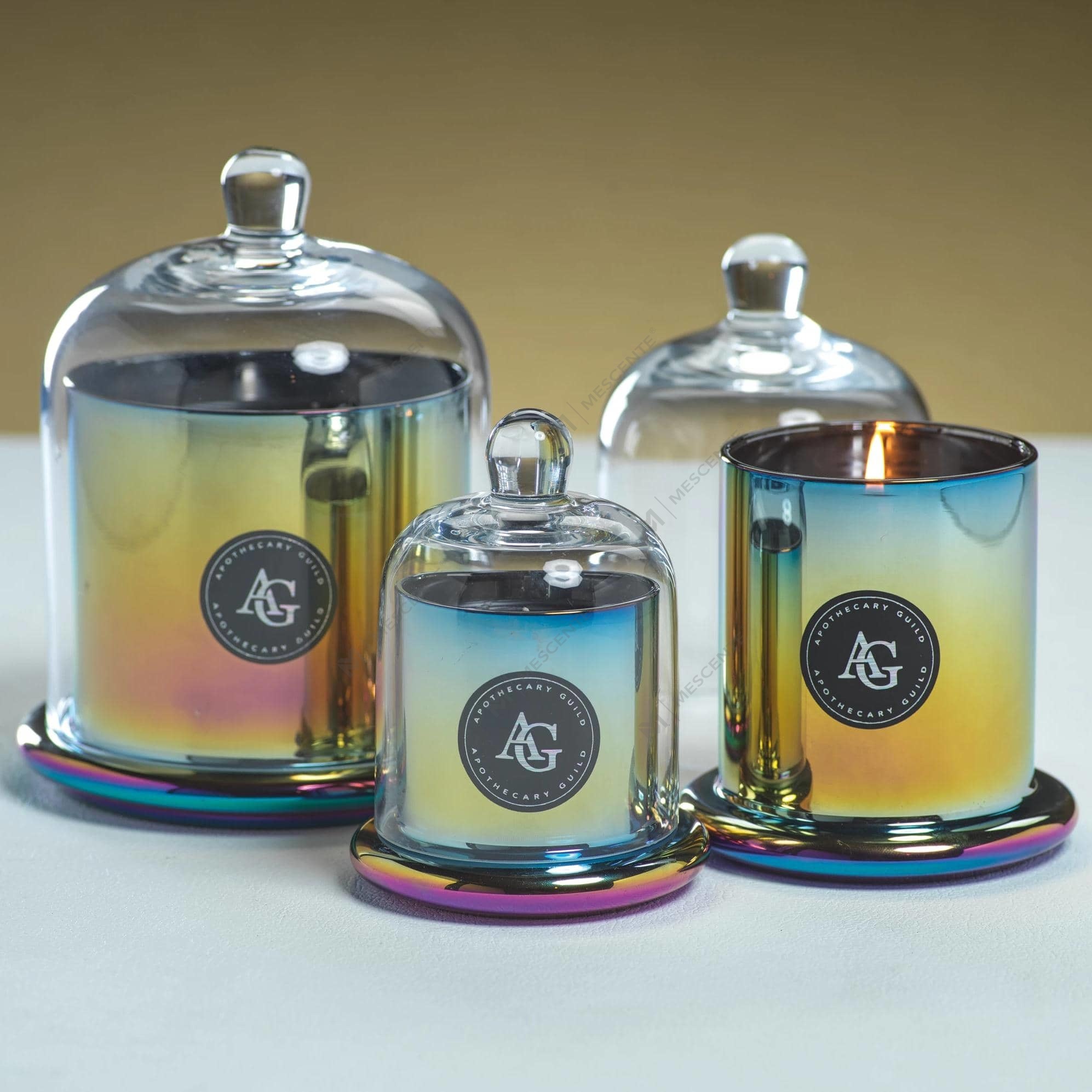 Vela perfumada decorativa con tapa de cúpula de vidrio para campana de boda romántica de M&Scent A29275