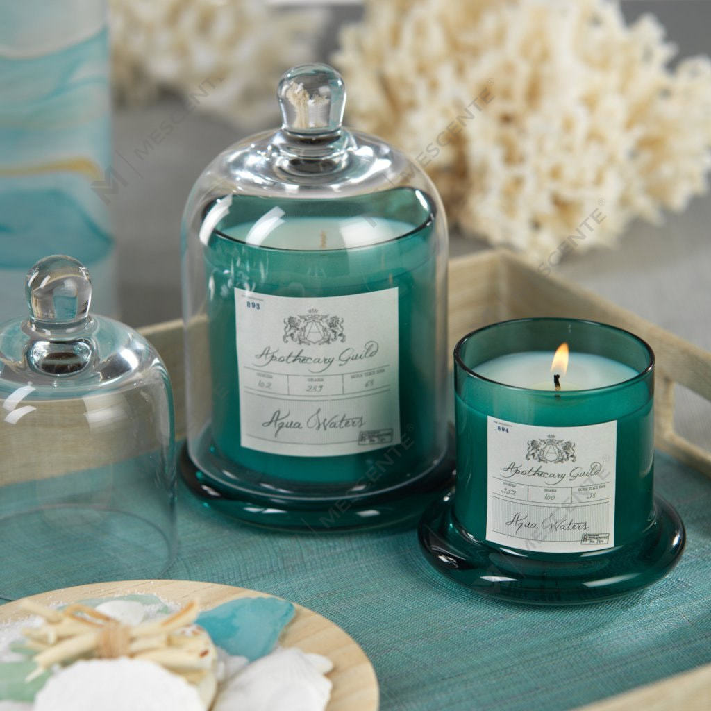 Vela perfumada decorativa con tapa de cúpula de vidrio para campana de boda romántica de M&Scent A29275