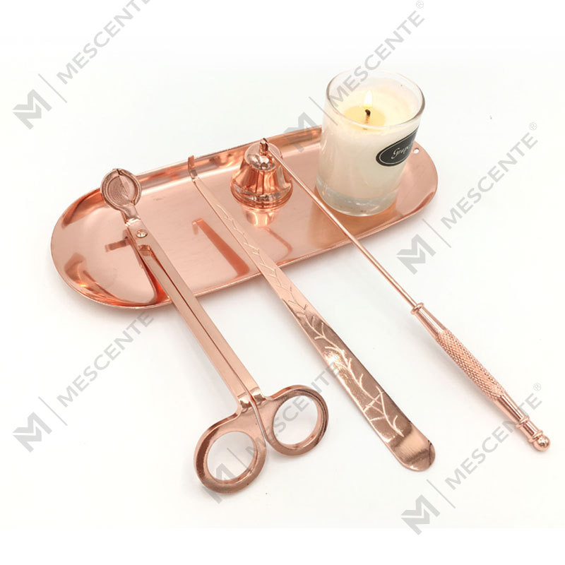 Juego de cucharilla recortadora de mecha 4 en 1 para rapé de velas Mescente A99133-3