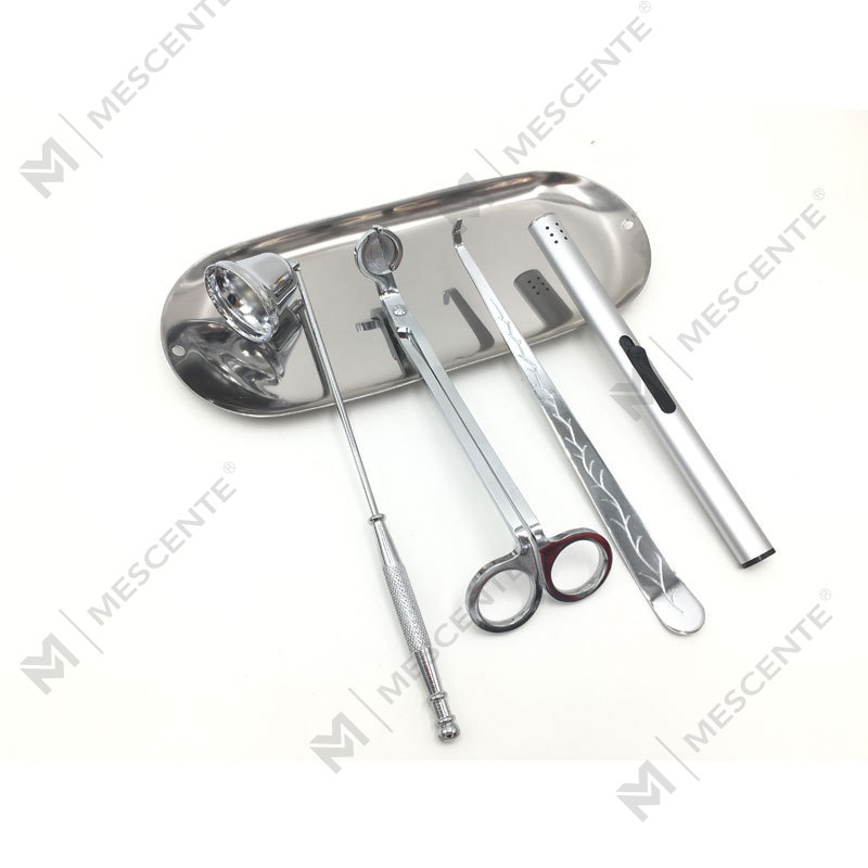 Juego de cucharilla recortadora de mecha 4 en 1 para rapé de velas Mescente A99133-3