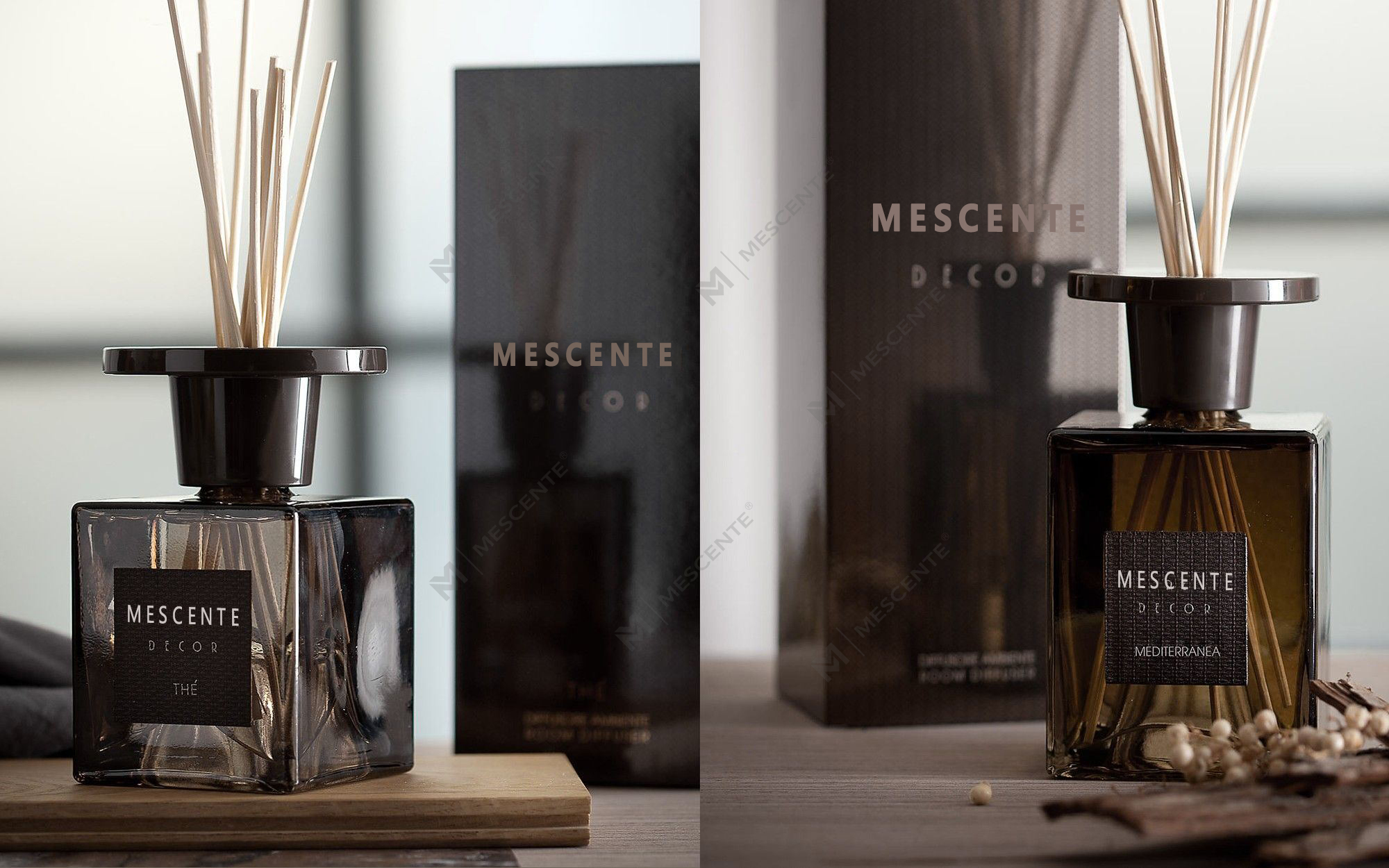 Juego de difusores de láminas de diente de león blanco Mescente 2pk de 120 ml, juegos de difusores de láminas de marca privada