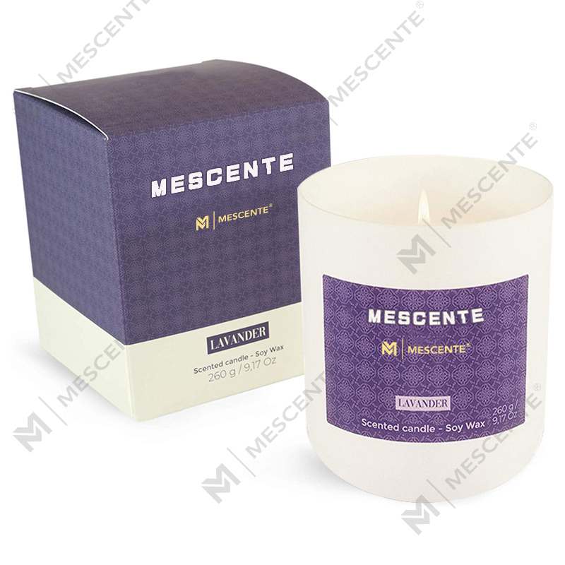 Mini Vela de Soja M&Scent de Mason Jar con Acabado de Mármol y Embalaje de Lujo