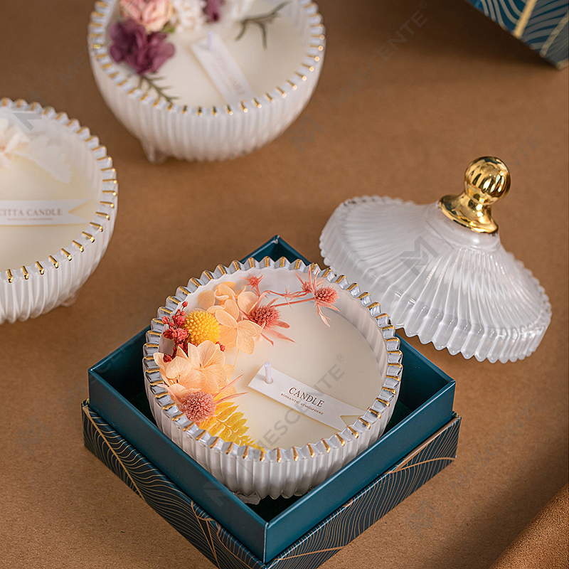 Vela aromática de mecha de madera con cera de soja perfumada de lujo personalizada y barata al por mayor de M&Scent