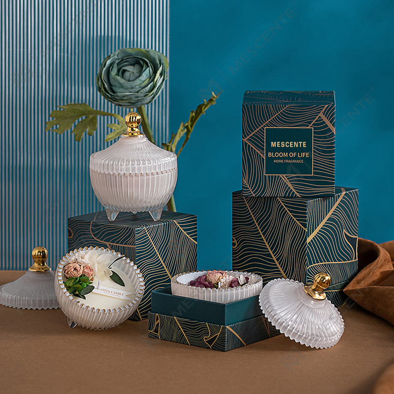 Vela aromática de mecha de madera con cera de soja perfumada de lujo personalizada y barata al por mayor de M&Scent