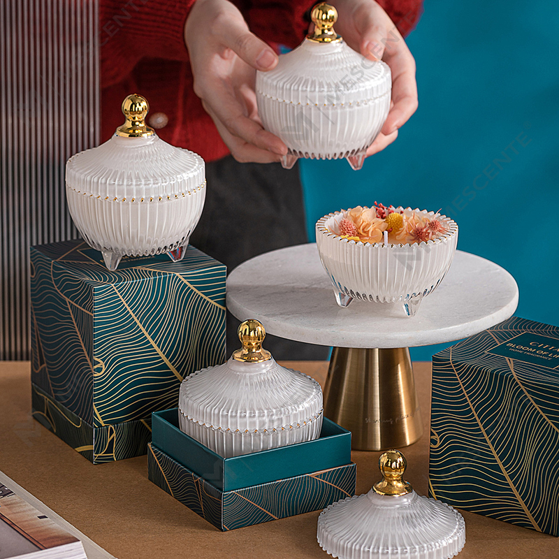 Vela aromática de mecha de madera con cera de soja perfumada de lujo personalizada y barata al por mayor de M&Scent